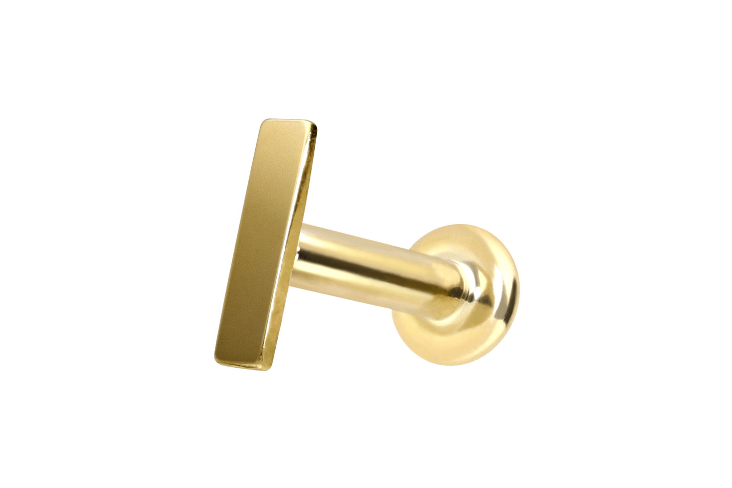 14 Karat Gold Labret Piercing mit Push Fit BALKEN